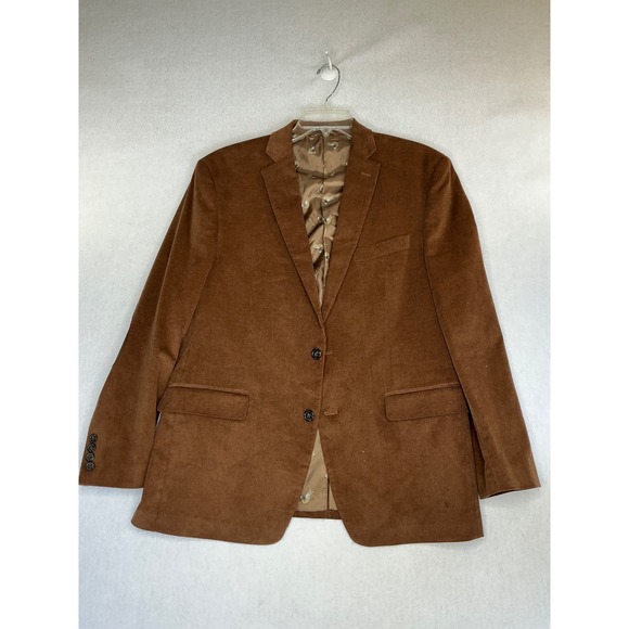 Lauren Ralph Lauren Mens Brown Corduroy Blazer Elbow Patches Fox Lining 42R